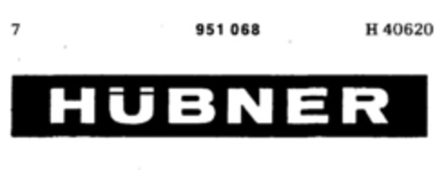 HÜBNER Logo (DPMA, 07/01/1975)