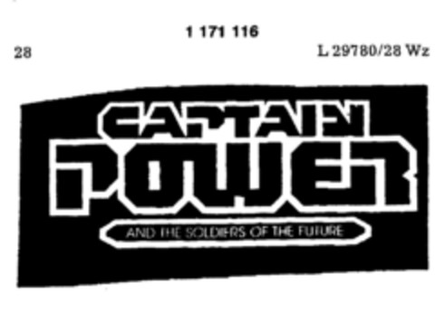 CAPTAIN POWER AND THE SOLDIERS OF THE FUTURE Logo (DPMA, 19.02.1987)