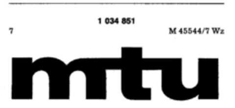 mtu Logo (DPMA, 05.12.1978)