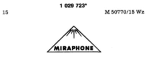 MIRAPHONE Logo (DPMA, 07.01.1982)