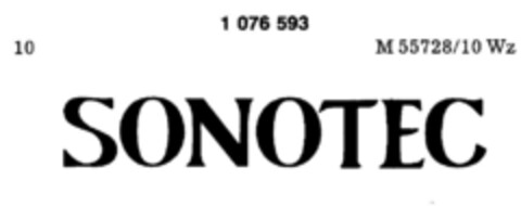 SONOTEC Logo (DPMA, 11/29/1984)