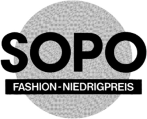 SOPO FASHION-NIEDRIGPREIS Logo (DPMA, 02.02.1993)