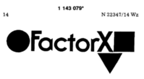 FactorX Logo (DPMA, 13.04.1989)