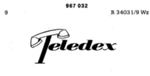 Teledex Logo (DPMA, 22.04.1977)
