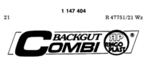 BACKGUT COMBI RINGO PLAST Logo (DPMA, 02/16/1989)