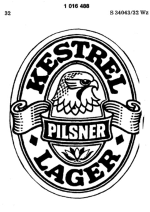 KESTREL LAGER PILSNER Logo (DPMA, 22.09.1979)