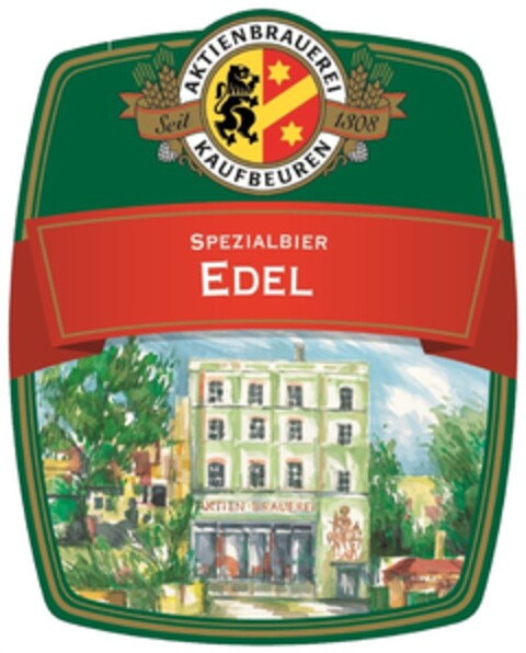 AKTIENBRAUEREI KAUFBEUREN SPEZIALBIER EDEL Logo (DPMA, 20.03.2013)