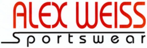 ALEX WEISS Sportswear Logo (DPMA, 05/23/2003)