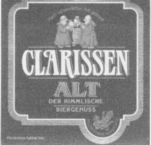 CLARISSEN ALT DER HIMMLISCHE BIERGENUSS Logo (DPMA, 11.03.1999)