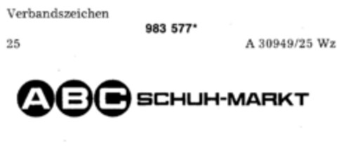 ABC SCHUH-MARKT Logo (DPMA, 11/17/1978)