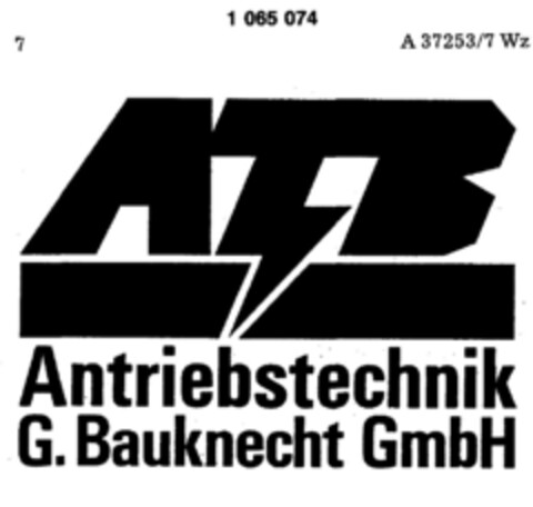 ATB Antriebstechnik G. Bauknecht GmbH Logo (DPMA, 30.06.1983)