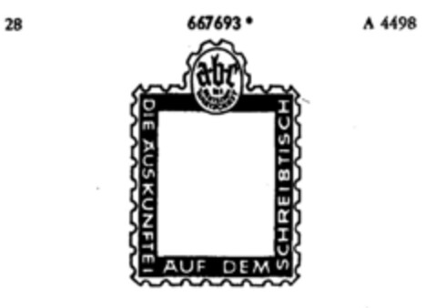 a·b·c DER DEUTSCHEN WIRTSCHAFT Logo (DPMA, 25.09.1954)