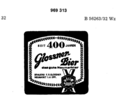 Glossner-Bier Logo (DPMA, 11.06.1976)