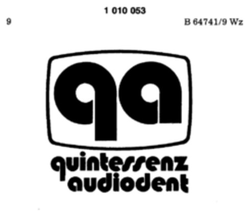 qa quintessenz audiodent Logo (DPMA, 08.01.1980)