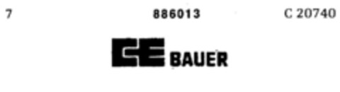 CE BAUER Logo (DPMA, 04.07.1970)