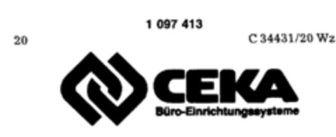 CEKA Büro-Einrichtungssysteme Logo (DPMA, 19.08.1985)