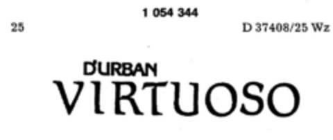 D`URBAN VIRTUOSO Logo (DPMA, 14.05.1982)