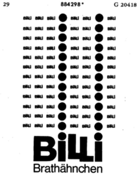 Billi Brathähnchen Logo (DPMA, 09.02.1971)