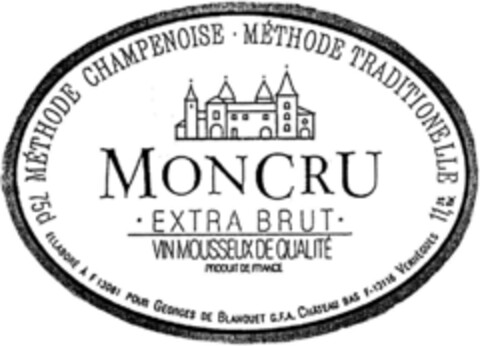 MONCRU .EXTRA BRUT. Logo (DPMA, 06/04/1992)