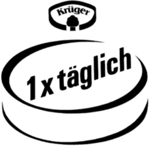 Krüger 1x täglich Logo (DPMA, 26.05.1994)