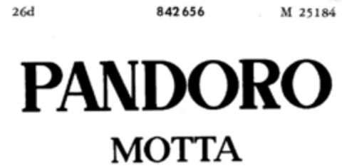 PANDORO MOTTA Logo (DPMA, 16.10.1965)