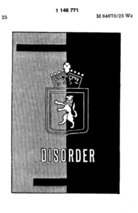 DISORDER Logo (DPMA, 03.03.1989)