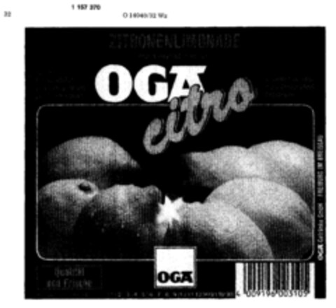 ZITRONENLIMONADE OGA citro Logo (DPMA, 19.09.1989)