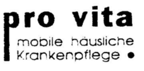 pro vita mobile häusliche Krankenpflege Logo (DPMA, 13.10.1994)