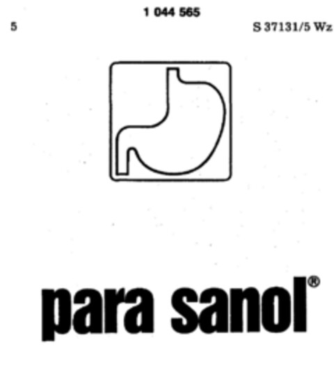 para sanol Logo (DPMA, 02.02.1982)