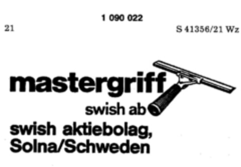 mastergriff swish ab Logo (DPMA, 01/22/1985)