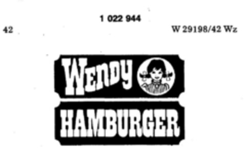 WENDY HAMBURGER Logo (DPMA, 04/02/1979)
