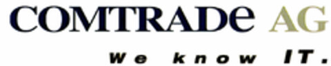 COMTRADE AG We know IT. Logo (DPMA, 15.09.2000)