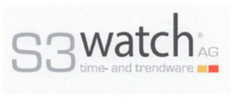 S3 watch AG time- and trendware Logo (DPMA, 09/16/2009)