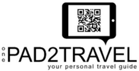 one PAD2TRAVEL your personal travel guide Logo (DPMA, 26.04.2013)