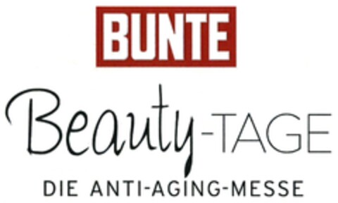 BUNTE Beauty-TAGE DIE ANTI-AGING-MESSE Logo (DPMA, 10.12.2015)