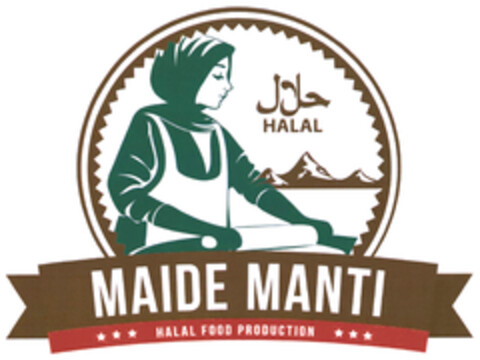 MAIDE MANTI HALAL FOOD PRODUCTION Logo (DPMA, 21.04.2020)