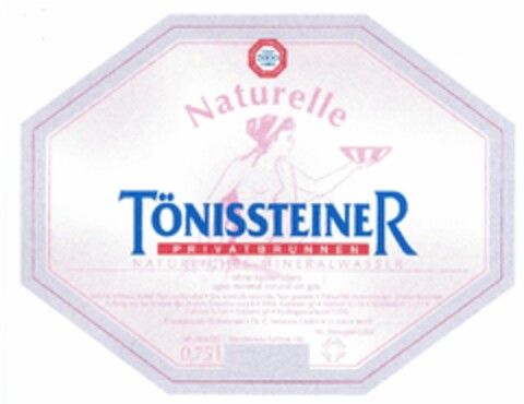 Naturelle TÖNISSTEINER Logo (DPMA, 14.10.2005)