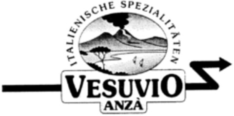 VESUVIO ANZA ITALIENISCHE SPEZIALITÄTEN Logo (DPMA, 17.12.1996)