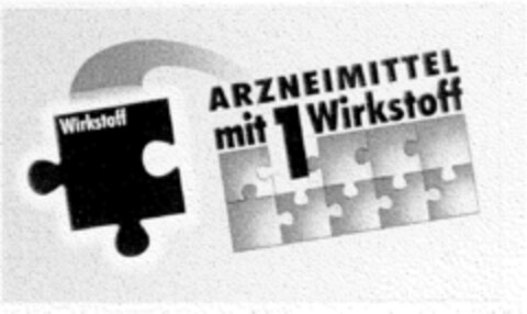 ARZNEIMITTEL mit 1 Wirkstoff Logo (DPMA, 02.05.1998)