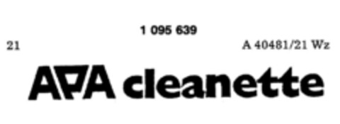 APA cleanette Logo (DPMA, 09.10.1985)