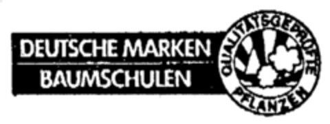 DEUTSCHE MARKEN BAUMSCHULEN QUALITÄTSGEPRÜFT PFLANZEN Logo (DPMA, 06.02.1989)