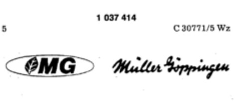 MG Müller Göppingen Logo (DPMA, 04.12.1981)