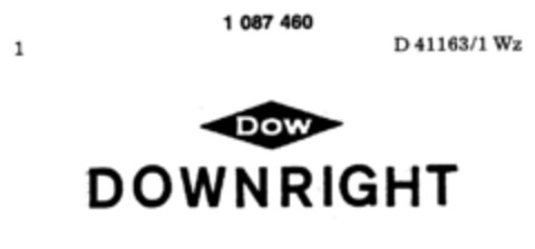 DOW DOWNRIGHT Logo (DPMA, 04.07.1985)