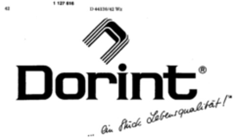 Dorint ...ein Stück Lebensqualität! Logo (DPMA, 21.12.1987)