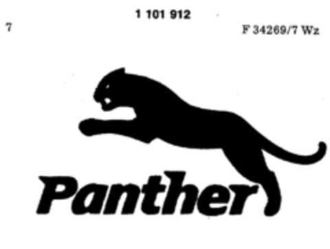 Panther Logo (DPMA, 14.03.1986)