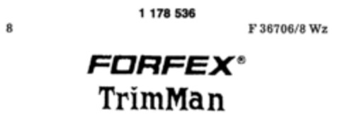 FORFEX TrimMan Logo (DPMA, 09.09.1988)