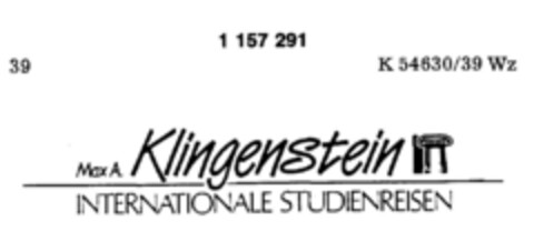 Max A. Klingenstein Logo (DPMA, 06/29/1989)