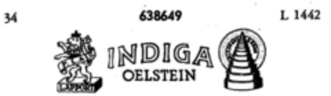 INDIGA OELSTEIN Logo (DPMA, 22.06.1951)