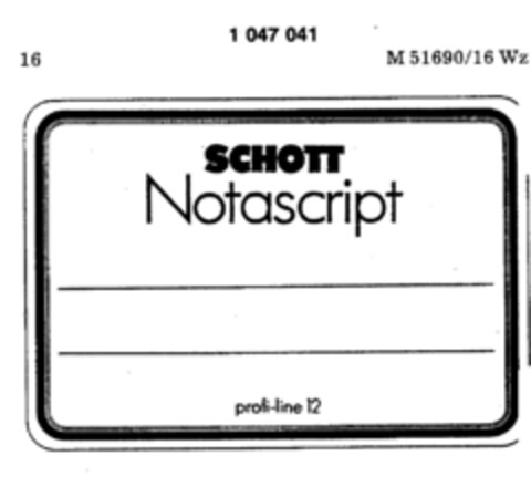 SCHOTT Notascript Logo (DPMA, 06.07.1982)