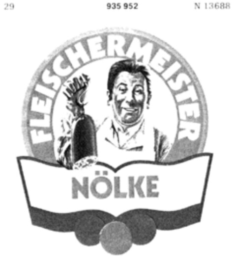 FLEISCHERMEISTER NÖLKE Logo (DPMA, 06.09.1973)